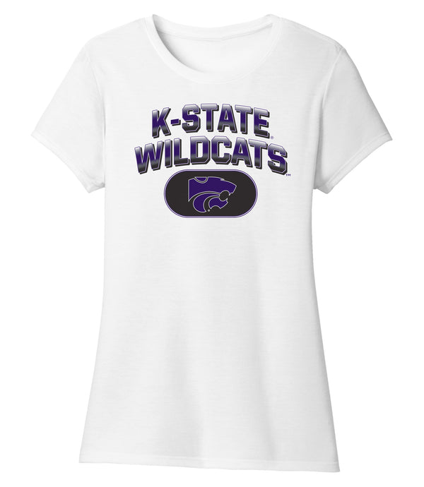 Women's K-State Wildcats Premium Tri-Blend Tee Shirt - Full Color K-State Wildcats Fade