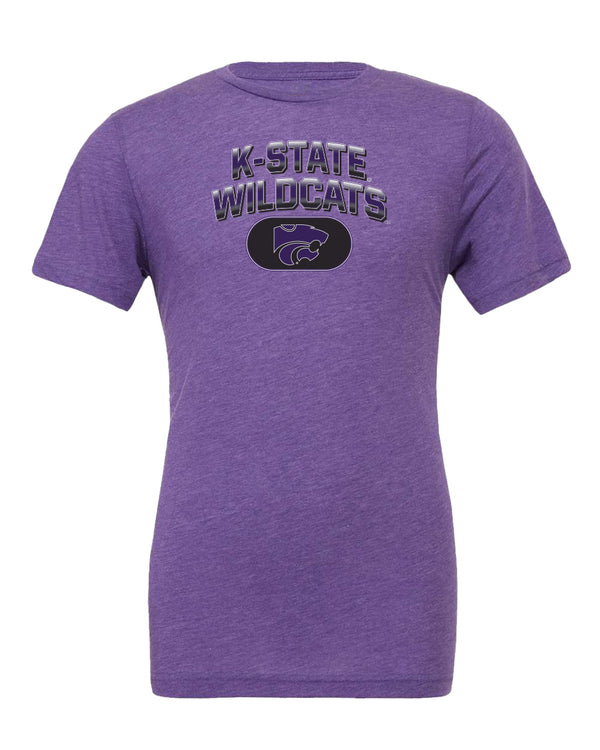 Women's K-State Wildcats Premium Tri-Blend Tee Shirt - Full Color K-State Wildcats Fade