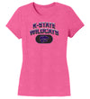 Women's K-State Wildcats Premium Tri-Blend Tee Shirt - Full Color K-State Wildcats Fade