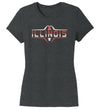 Women's Illinois Fighting Illini Premium Tri-Blend Tee Shirt - Striped Illinois Football Laces