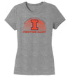 Women's Illinois Fighting Illini Premium Tri-Blend Tee Shirt - University of Illinois Basketball