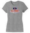 Women's Illinois Fighting Illini Premium Tri-Blend Tee Shirt - Spotlight and Shadow Illinois