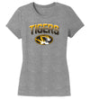 Women's Missouri Tigers Premium Tri-Blend Tee Shirt - Full Color Fade Tigers Logo