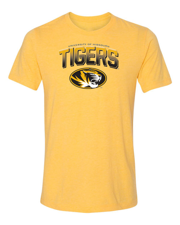 Women's Missouri Tigers Premium Tri-Blend Tee Shirt - Full Color Fade Tigers Logo