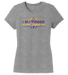 Women's LSU Tigers Premium Tri-Blend Tee Shirt - Striped Tigers Football Laces