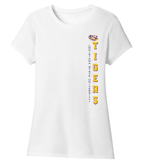 Women's LSU Tigers Premium Tri-Blend Tee Shirt - Vertical Louisiana State University Tigers