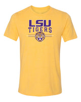 Women's LSU Tigers Premium Tri-Blend Tee Shirt - LSU Tigers 3-Stripe