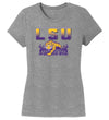 Women's LSU Tigers Premium Tri-Blend Tee Shirt - LSU Tiger Stadium Full Color Fade