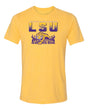 Women's LSU Tigers Premium Tri-Blend Tee Shirt - LSU Tiger Stadium Full Color Fade