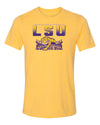 Women's LSU Tigers Premium Tri-Blend Tee Shirt - LSU Tiger Stadium Full Color Fade