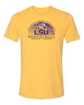 Women's LSU Tigers Premium Tri-Blend Tee Shirt - LSU Basketball Geaux Tigers