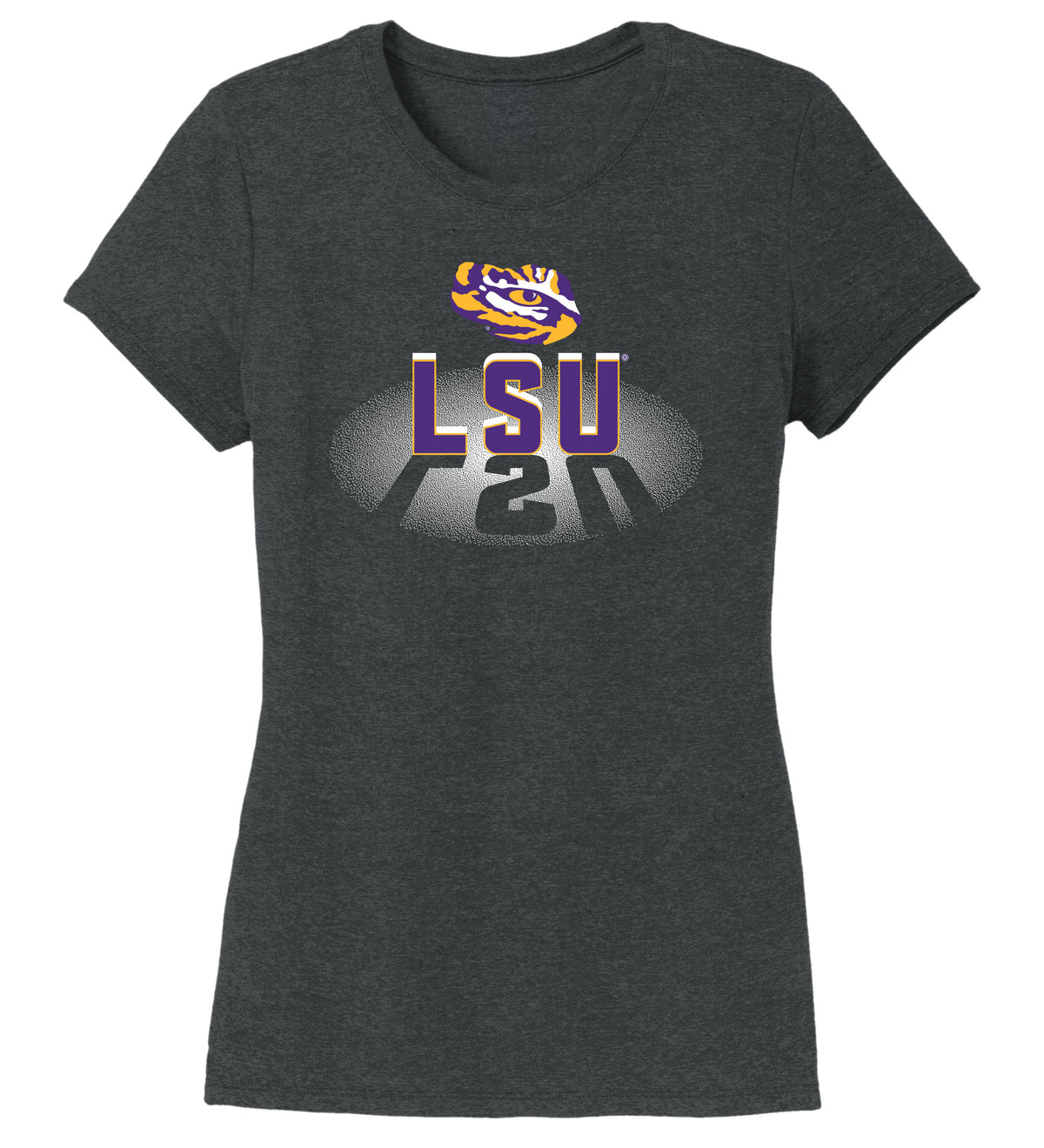 Women's LSU Tigers Premium Tri-Blend Tee Shirt - Spotlight and Shadow LSU
