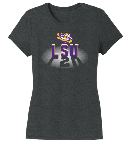 Women's LSU Tigers Premium Tri-Blend Tee Shirt - Spotlight and Shadow LSU