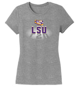 Women's LSU Tigers Premium Tri-Blend Tee Shirt - Spotlight and Shadow LSU