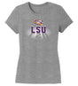 Women's LSU Tigers Premium Tri-Blend Tee Shirt - Spotlight and Shadow LSU