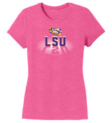 Women's LSU Tigers Premium Tri-Blend Tee Shirt - Spotlight and Shadow LSU