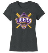 Women's LSU Tigers Premium Tri-Blend Tee Shirt - LSU Baseball Diamond
