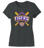 Women's LSU Tigers Premium Tri-Blend Tee Shirt - LSU Baseball Diamond