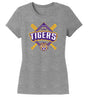 Women's LSU Tigers Premium Tri-Blend Tee Shirt - LSU Baseball Diamond