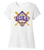 Women's LSU Tigers Premium Tri-Blend Tee Shirt - LSU Baseball Diamond