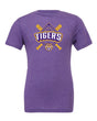 Women's LSU Tigers Premium Tri-Blend Tee Shirt - LSU Baseball Diamond