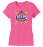 Women's LSU Tigers Premium Tri-Blend Tee Shirt - LSU Baseball Diamond