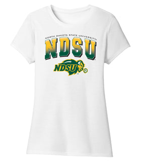 Women's NDSU Bison Premium Tri-Blend Tee Shirt - Full Color NDSU Fade with Logo