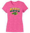 Women's NDSU Bison Premium Tri-Blend Tee Shirt - Full Color NDSU Fade with Logo