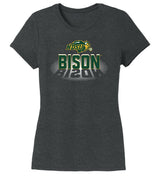 Women's NDSU Bison Premium Tri-Blend Tee Shirt - Spotlight Bison