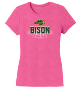 Women's NDSU Bison Premium Tri-Blend Tee Shirt - Spotlight Bison