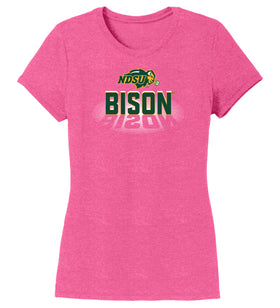 Women's NDSU Bison Premium Tri-Blend Tee Shirt - Spotlight Bison