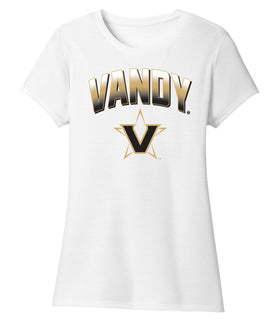 Women's Vanderbilt Commodores Premium Tri-Blend Shirt - Vandy Full Color Arch with Primary