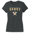 Women's Vanderbilt Commodores Premium Tri-Blend Shirt - Vandy with Primary Logo