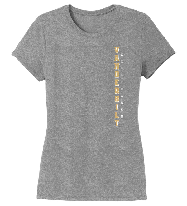 Women's Vanderbilt Commodores Premium Tri-Blend Shirt - Vertical Vanderbilt Commodores