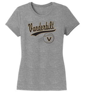 Women's Vanderbilt Commodores Premium Tri-Blend Shirt - Script Vanderbilt Baseball