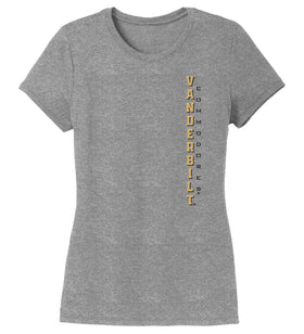 Women's Vanderbilt Commodores Premium Tri-Blend Shirt - Vertical Vandy Commodores