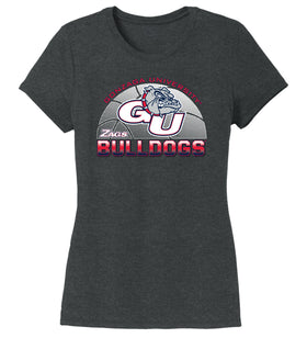 Women's Gonzaga Bulldogs Premium Tri-Blend Tee Shirt - Gonzaga Basketball