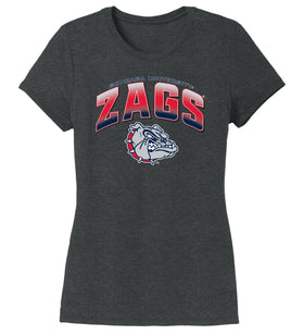 Women's Gonzaga Bulldogs Premium Tri-Blend Tee Shirt - Zags Full Color Fade