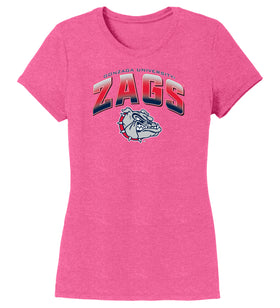 Women's Gonzaga Bulldogs Premium Tri-Blend Tee Shirt - Zags Full Color Fade