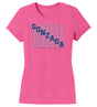 Women's Gonzaga Bulldogs Premium Tri-Blend Tee Shirt - Diagonal Echo Gonzaga