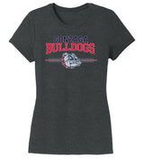 Women's Gonzaga Bulldogs Premium Tri-Blend Tee Shirt - Gonzaga Bulldogs 3 Stripe