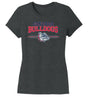 Women's Gonzaga Bulldogs Premium Tri-Blend Tee Shirt - Gonzaga Bulldogs 3 Stripe