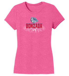 Women's Gonzaga Bulldogs Premium Tri-Blend Tee Shirt - Spotlight Gonzaga