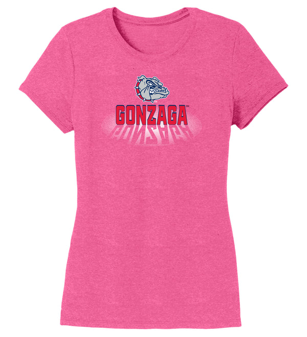 Women's Gonzaga Bulldogs Premium Tri-Blend Tee Shirt - Spotlight Gonzaga