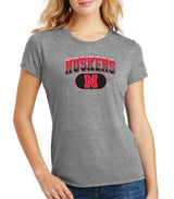 Women's Nebraska Huskers Premium Tri-Blend Tee Shirt - Full Color Huskers Fade with Block N