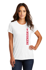 Women's Nebraska Huskers Premium Tri-Blend Tee Shirt - Vertical Huskers Herbie Husker