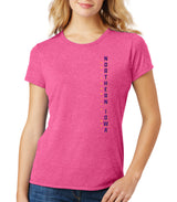 Women's Northern Iowa Panthers Premium Tri-Blend Tee Shirt - Vertical University of Northern Iowa