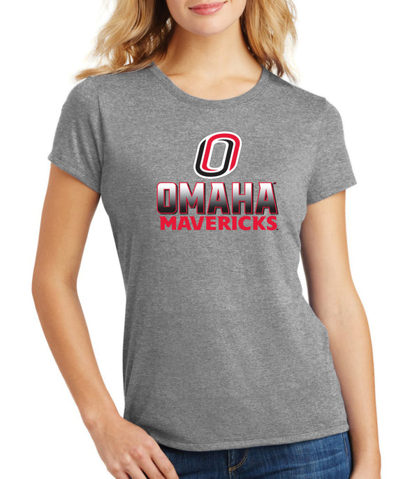 Women's Omaha Mavericks Premium Tri-Blend Tee Shirt - Full Color Fade Omaha