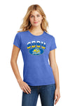 Women's South Dakota State Jackrabbits Premium Tri-Blend Tee Shirt - SDSU Full Color Fade Plus Primary Logo