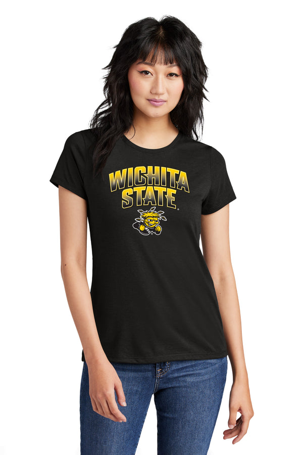 Women's Wichita State Shockers Premium Tri-Blend Tee Shirt - Wichita State Full Color Fade